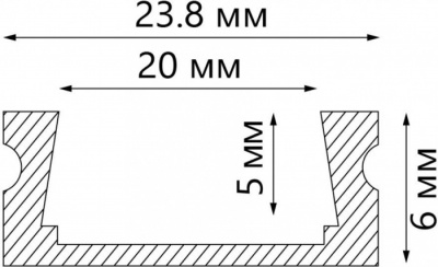 Профиль для светодиодной ленты CAB263 10277