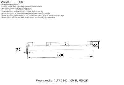 Светильник трековый магнитный Crystal Lux CLT 0.33 001 30W BL M3000K