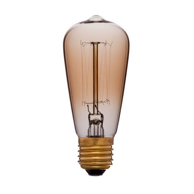 Лампа накаливания E27 40W колба золотая 051-897