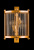 Бра Crystal Lux TADEO AP2 GOLD/TRANSPARENTE