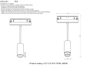 Светильник трековый магнитный Crystal Lux CLT 0.33 016 7W BL 4000K