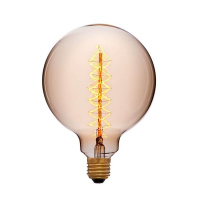 Лампа накаливания E27 60W шар золотой 053-662