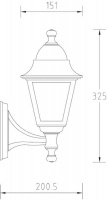 Настенный фонарь уличный QUADRO S 79901S/04 Gb