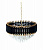 Хрустальная подвесная люстра Lumina Deco Funneli LDP 6003-500 BK+F.GD