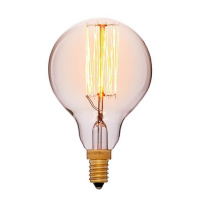 Лампа накаливания E12 40W шар золотой 053-624